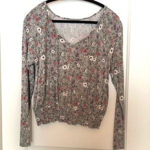 Floral American Eagle top